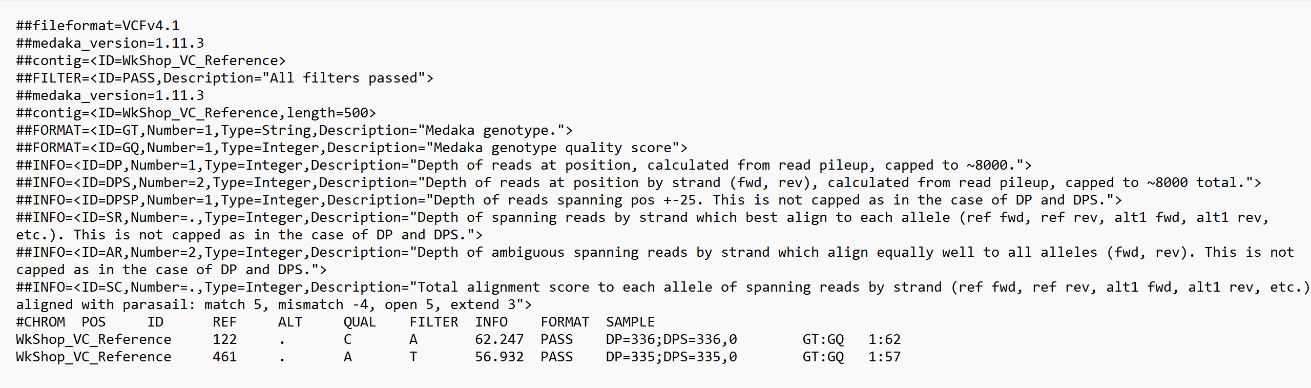 BC3 vcf file